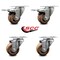 Service Caster 3.5 Inch High Temp Glass Filled Nylon Top Plate Caster Total Lock Brakes, 2PK SCC-TTL20S3514-GFNSHT-2-S-2 - alternate 4